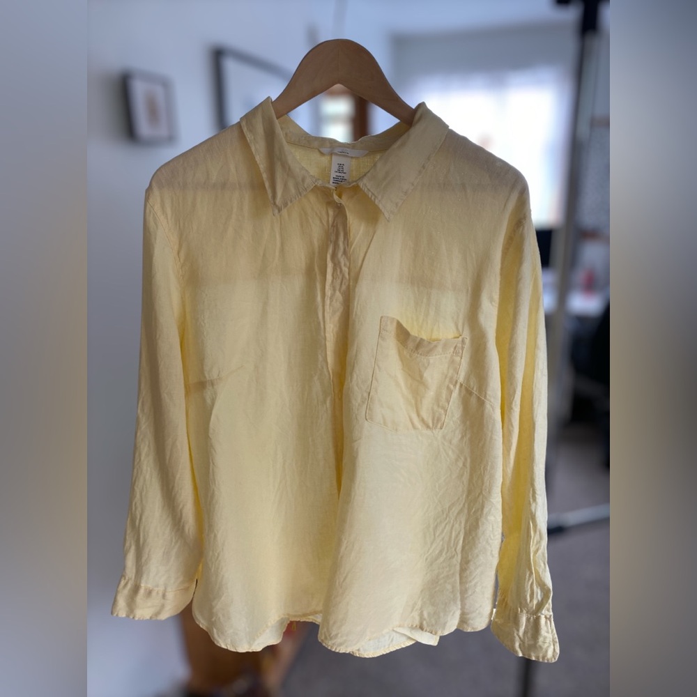 H&M Linen Baby Yellow Tunic 💛